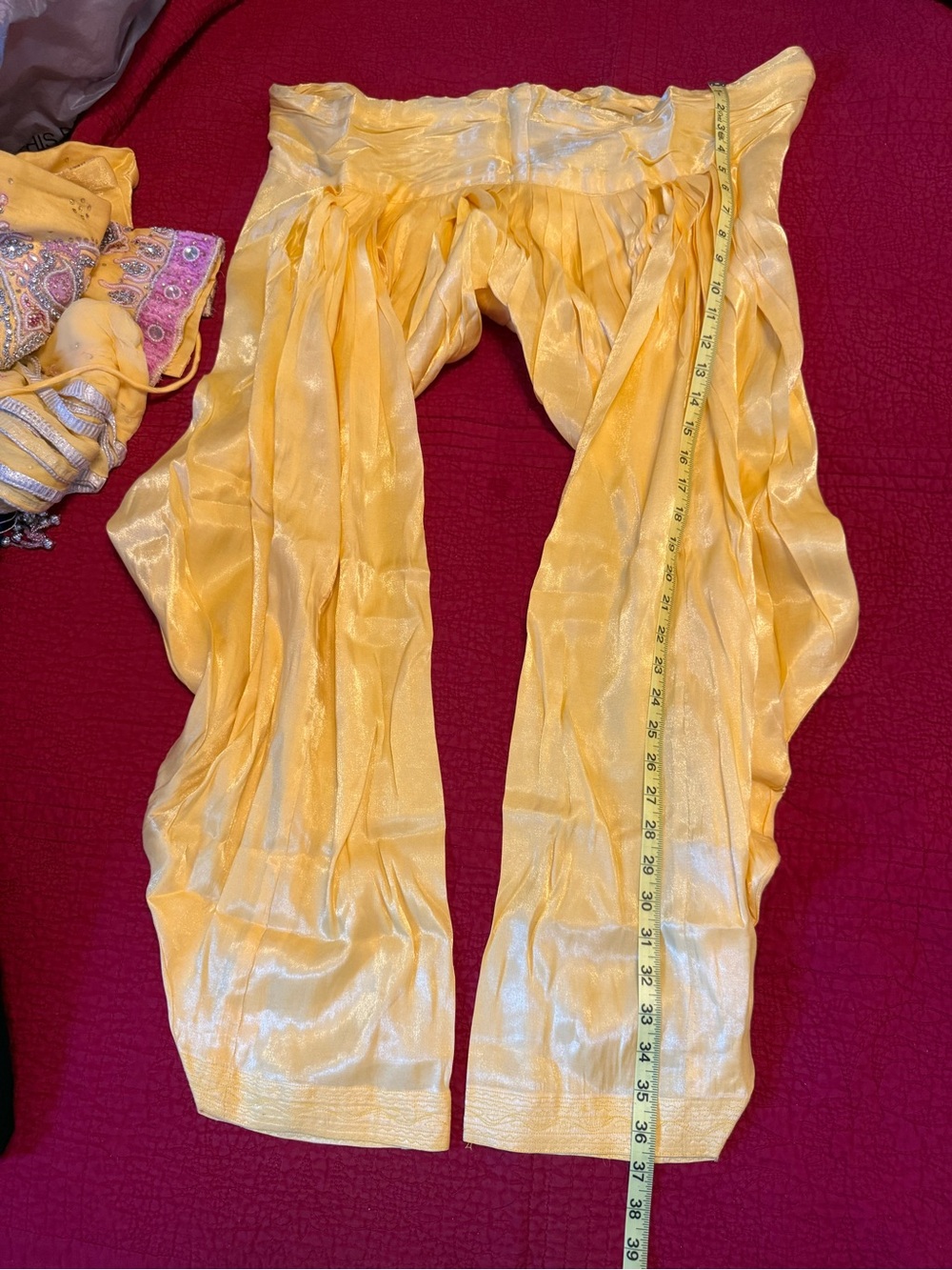 Yellow Women’s traditional Punjabi suit with salwar and dupatta